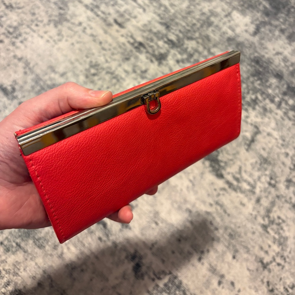Elegant Hot Pink Clutch Wallet